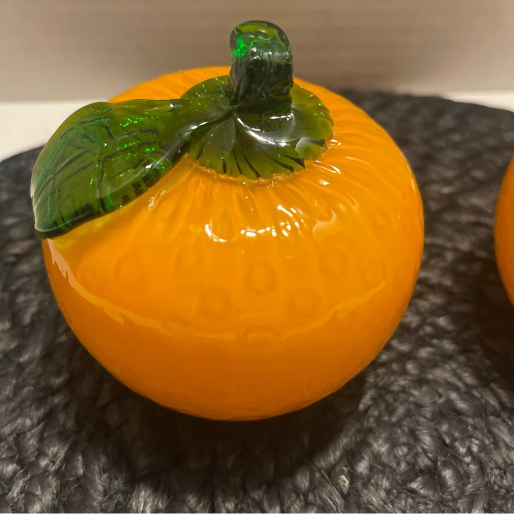 Glass blown oranges Murano style - Orange Color - Picture 5 of 8